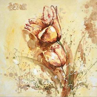 Textured Flowers oil painting